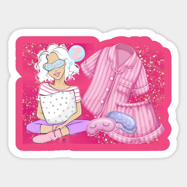 Good Night, girl Sticker by Viper Unconvetional Concept